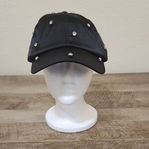 Steve Madden Black Hat with Silver Accents